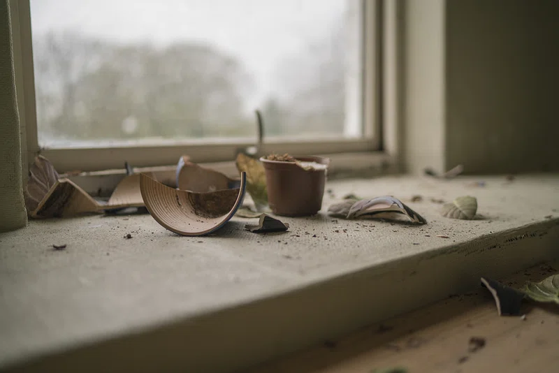 Broken pottery